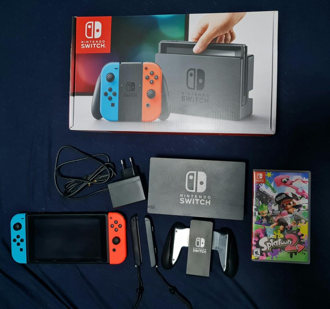 Nintendo Switch Gen 1 Complete Set with Splatoon 2, Video Gaming, Video Game Consoles, Nintendo