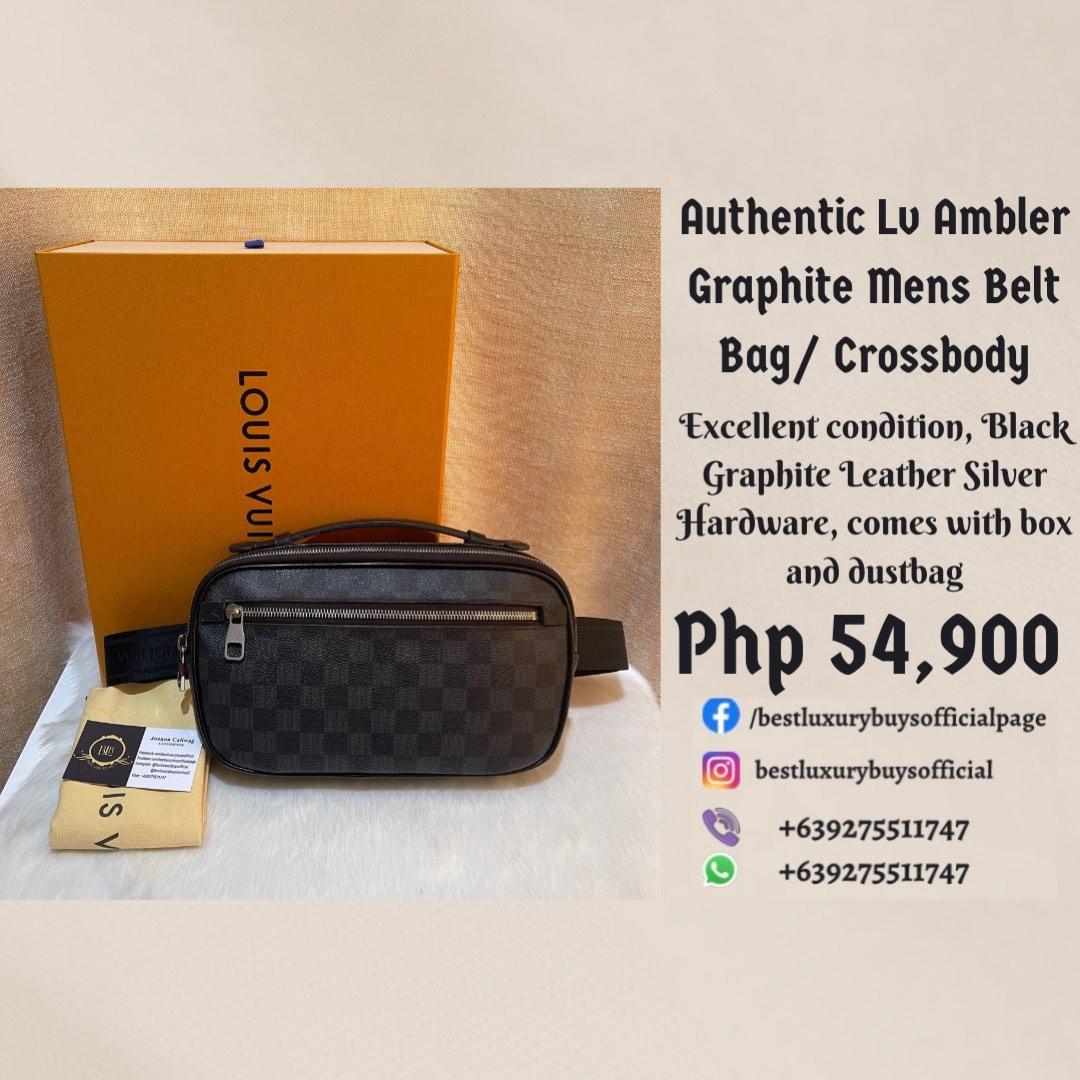 Onhand Authentic Louis Vuitton Lv Ambler Graphite Mens Belt Bum Crossbody  Bag Like new Beltbag Complete, Luxury, Bags & Wallets on Carousell