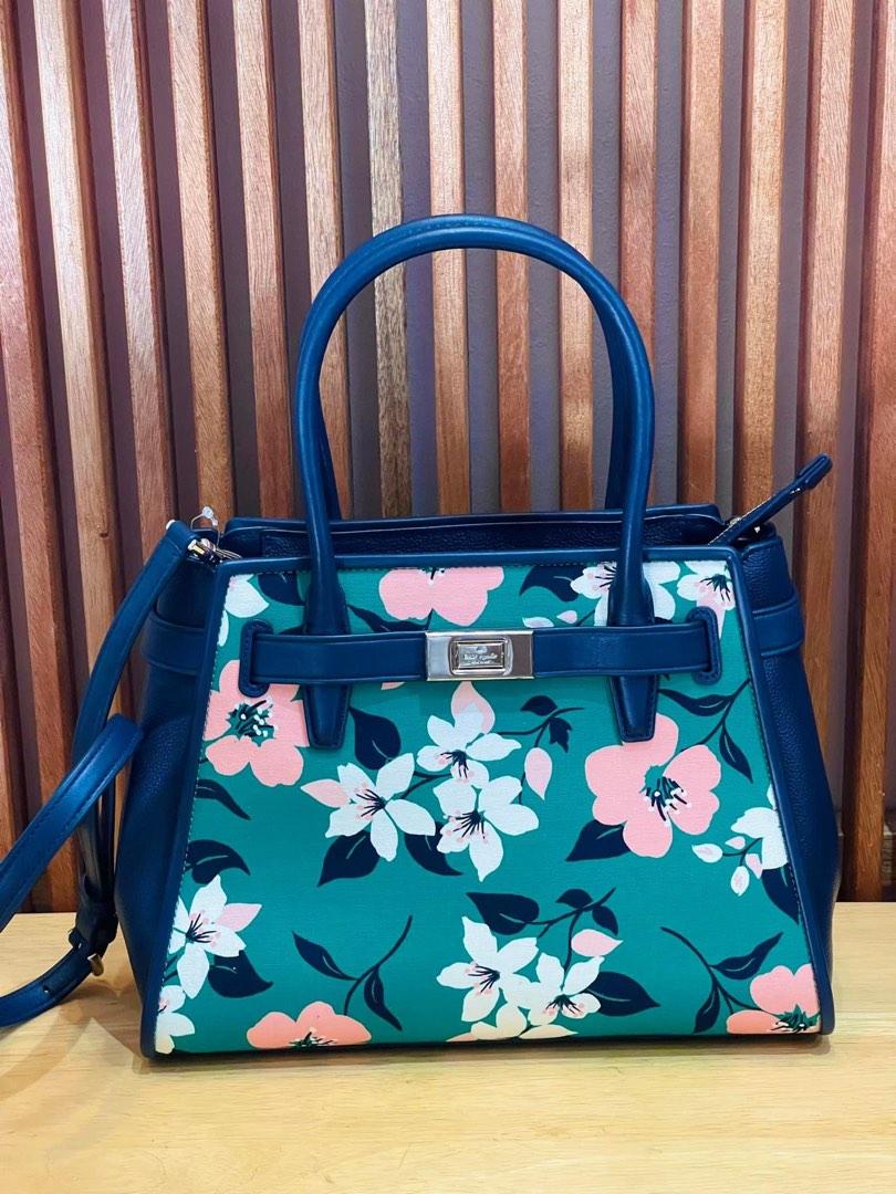 ORIGINAL KATE SPADE LUCIA MEDIUM SATCHEL GREEN FLORAL