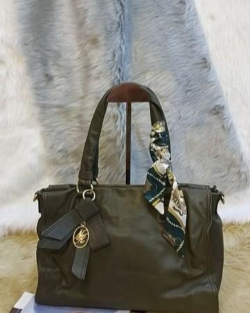 Original Nina Ricci (Category: Luxury Bags & Wallets) located in Quezon City. Submitted by SpringRain (Listing ID 1186419337, Image 1). Description: Original Nina Ricci Dark Green Color Crumpled Leather Style *No sling 8/10 Delivery Thru lalamove to be shouldered by buyer.