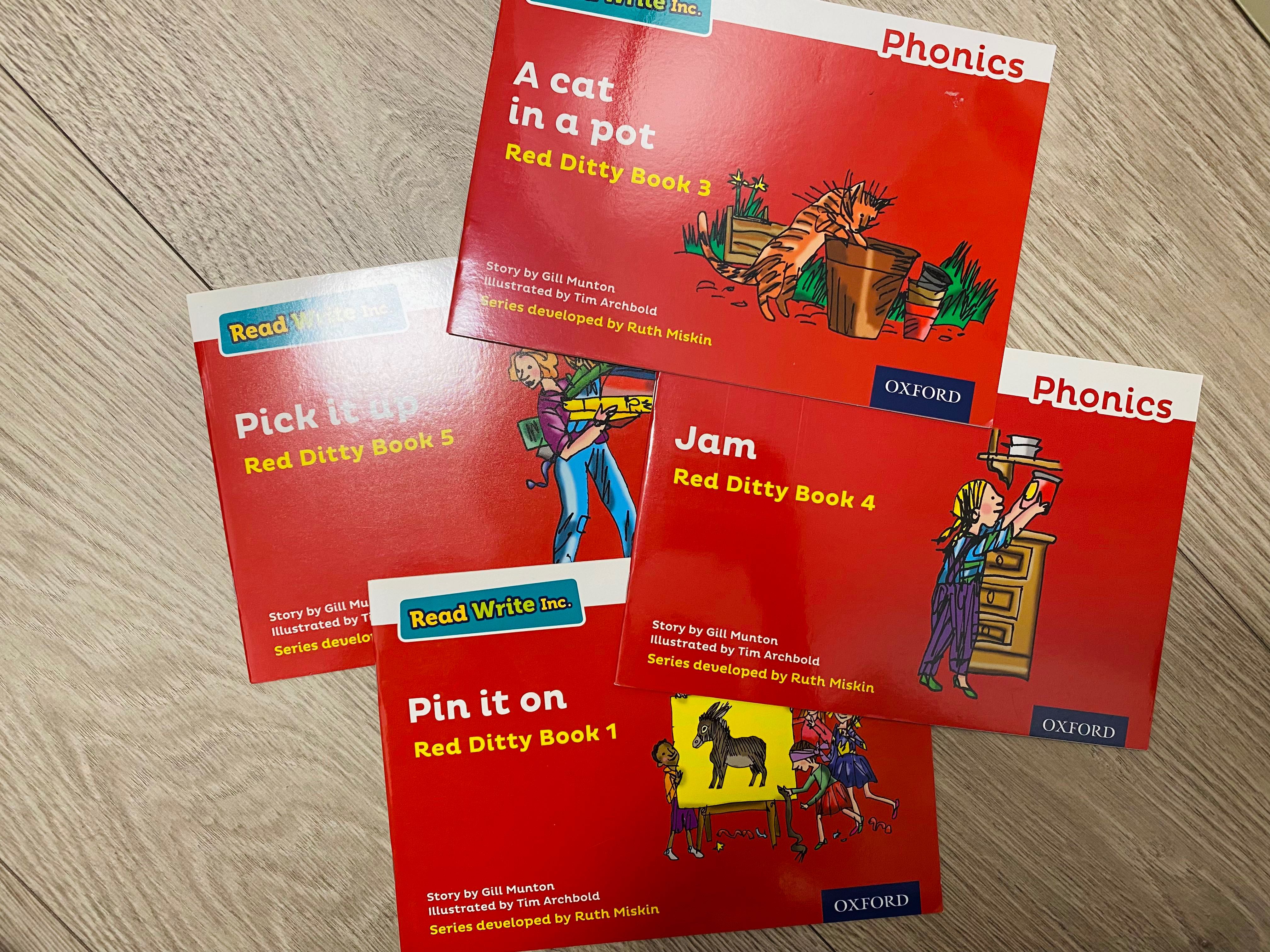 Oxford RWI Phonic Read Write Inc. Red（1,3,4,5), 興趣及遊戲, 書本 & 文具, 小朋友書