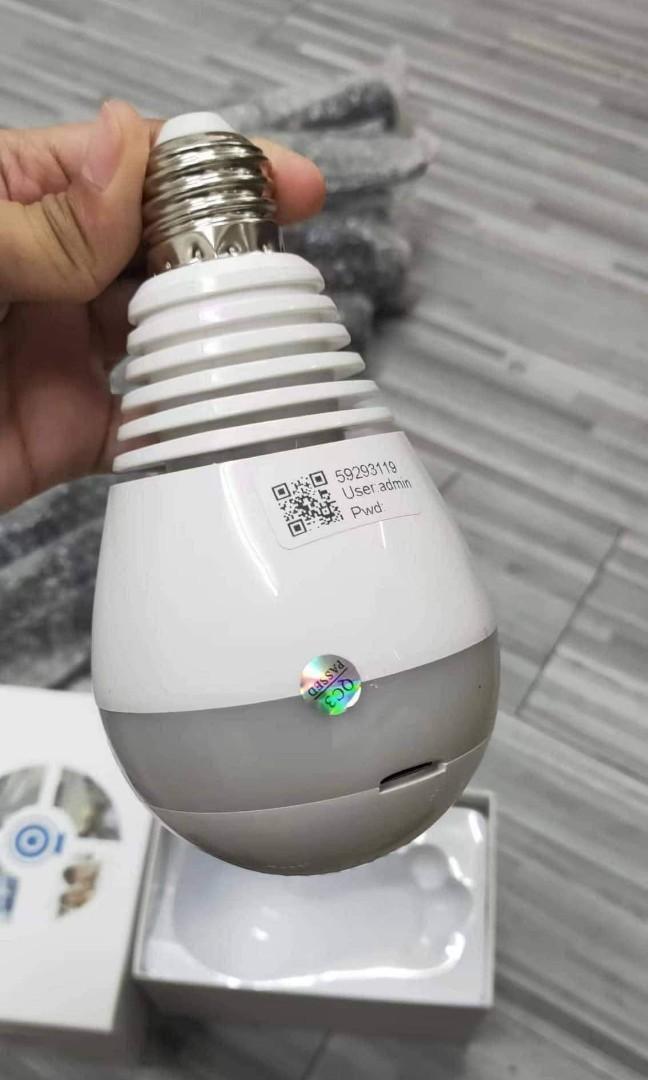 PANORAMIC CCTV BULB CAMERA (Category: Security Systems & CCTV Cameras) located in Marikina City. Submitted by mgrace0920 (Listing ID 1186414810, Image 2). Description: ✨PANORAMIC CCTV BULB CAMERA ₱799.00 Build in 360-degree fisheye lens will provide you super wide view angle, see your entire home with no blind area • Remote real-time video, playback, alarm push, never miss any moment • Voice intercom and intelligent brightness control enable it b