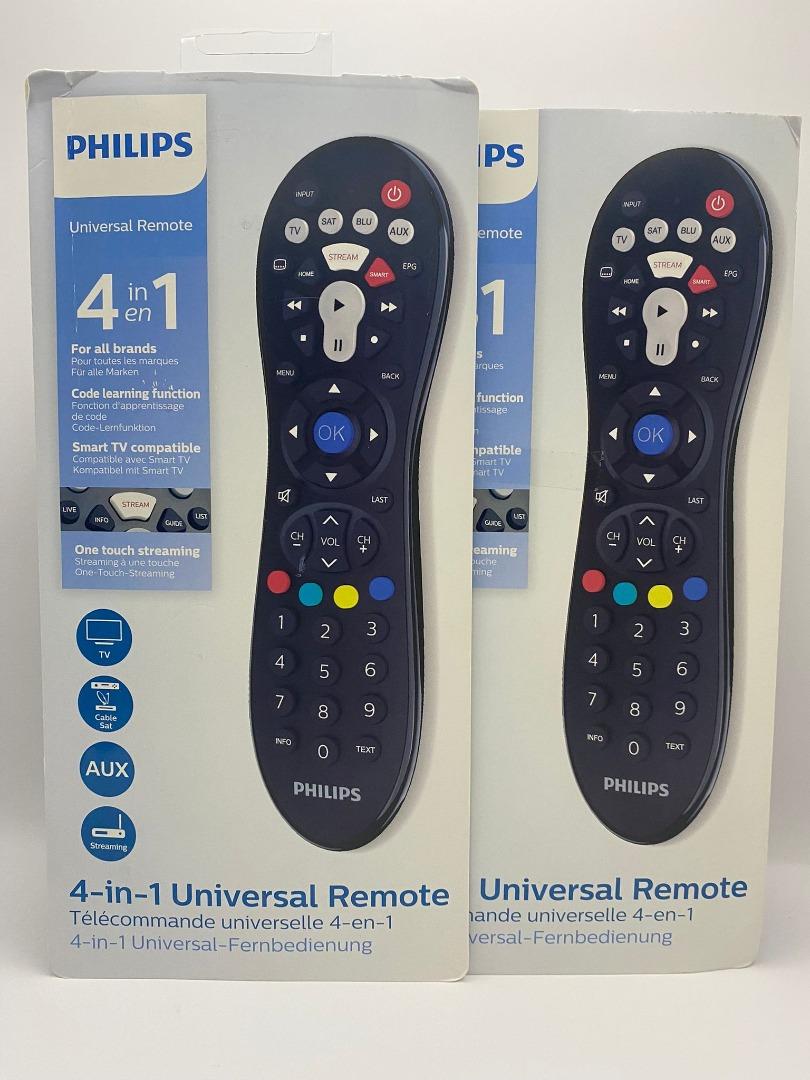 Philips 4 in 1 & 8 in 1 universal remote control, TV & Home Appliances