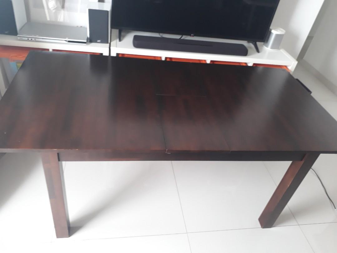 Picket & Rail expandable solid wood dining table and chairs, Furniture