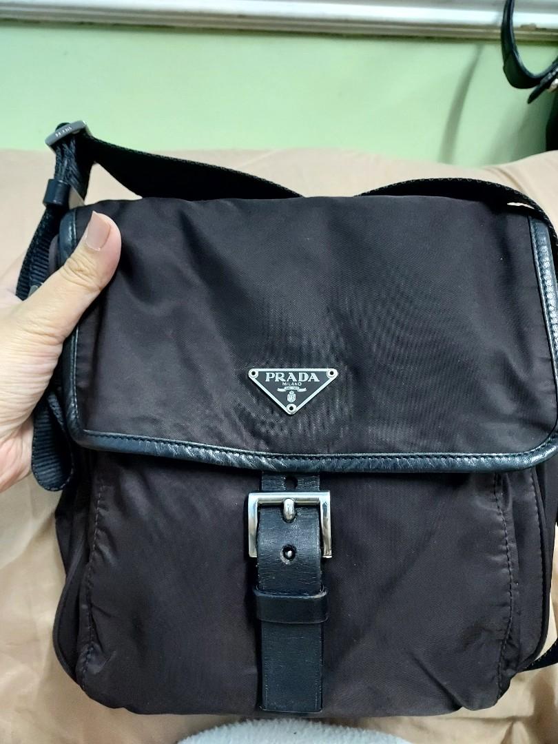 Prada Nylon Sling (Category: Luxury Bags & Wallets) located in Paranaque City. Submitted by andim8 (Listing ID 1186416828, Image 1). Description: Prada nylon sling in a beautiful chocolate color with black piping. zippered. guaranteed authenticity..