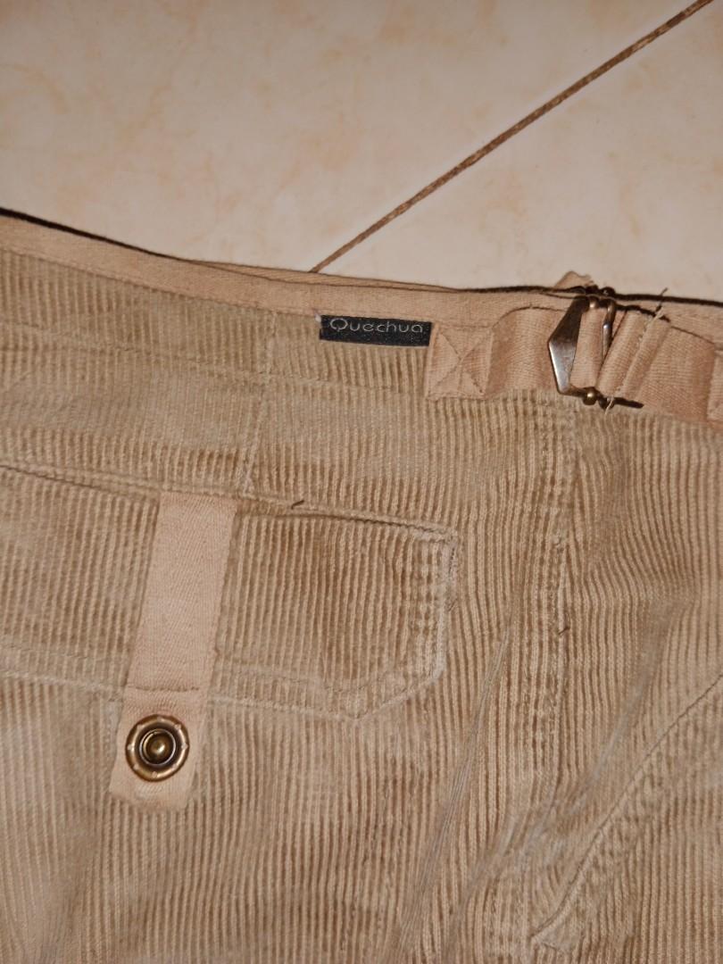 Quechua by Decathlon Vintage Cargo Corduroy Pants, Women's Fashion