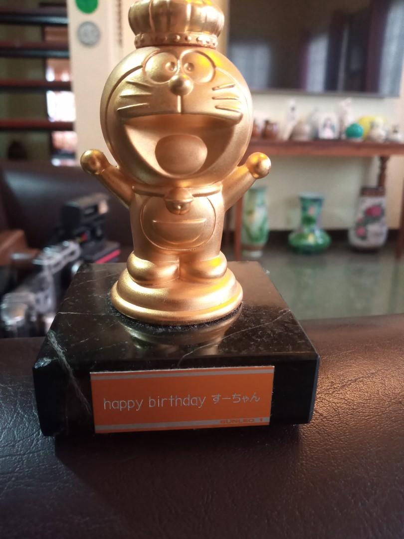 Rare Doraemon Gold Plated Figure, Hobbies & Toys, Toys & Games on Carousell