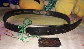 REPLAY black leather belt