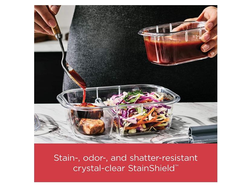 Rubbermaid 5Piece Brilliance Food Storage Containers for Meal Prep