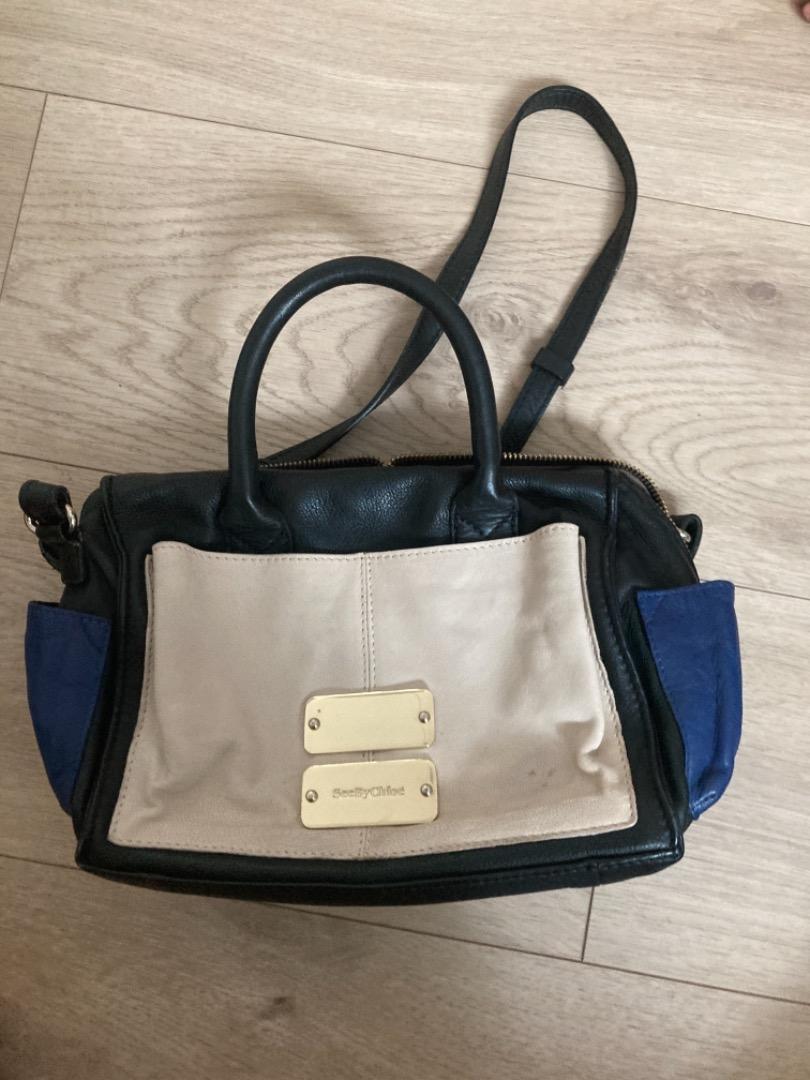 See by Chloe navy white black bag Women s Fashion Bags Wallets