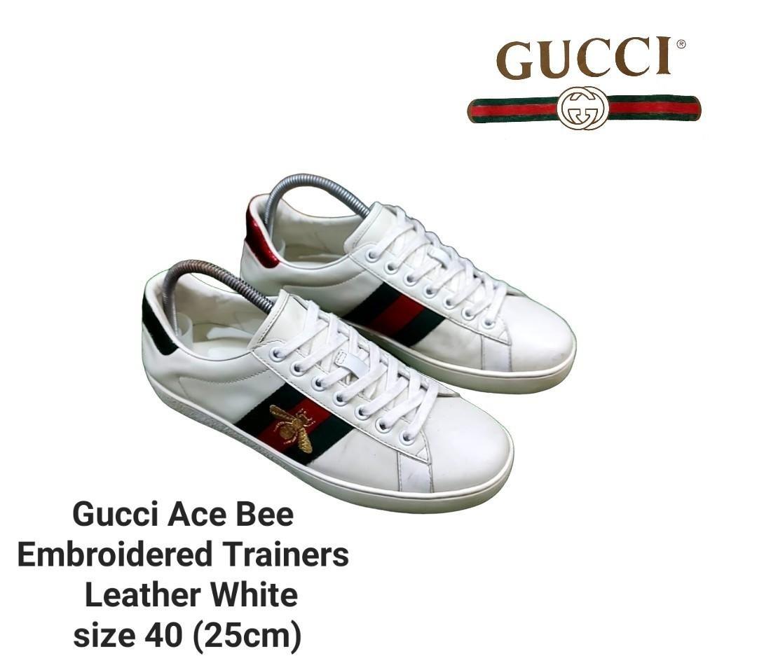 Sepatu Gucci Gucci White Bee Trainers GUCCI Women Ace Platform