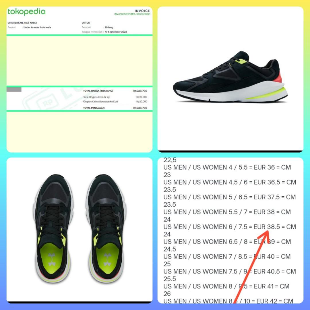 Ukuran sepatu under armour online