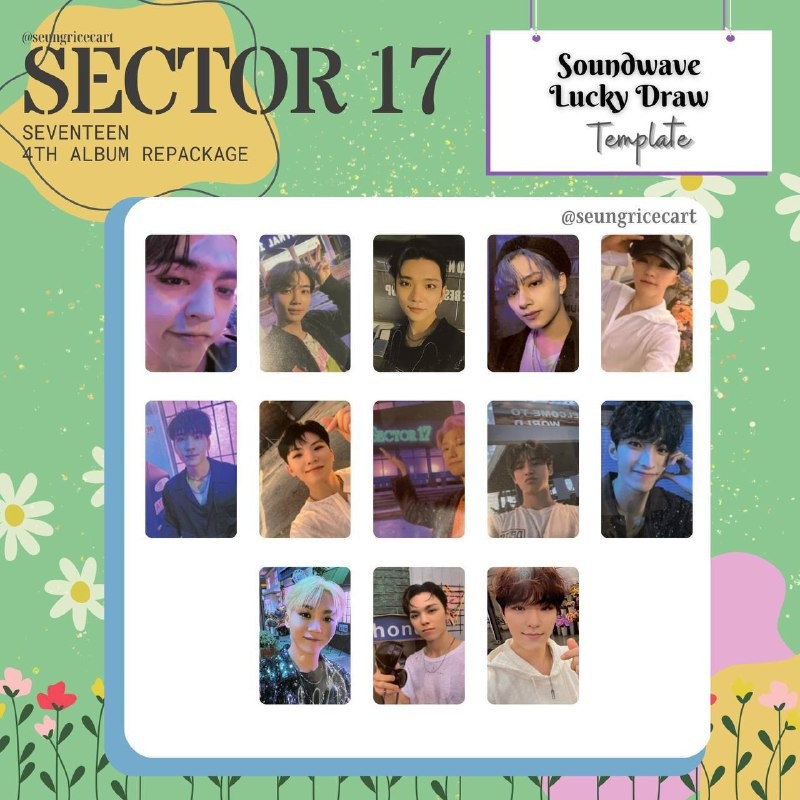 💎SEVENTEEN SECTOR17 SOUNDWAVE LD 1.0 PC S.coups Jeonghan Joshua Jun Hoshi  Wonwoo Woozi The8 Mingyu DK Seungkwan Vernon Dino