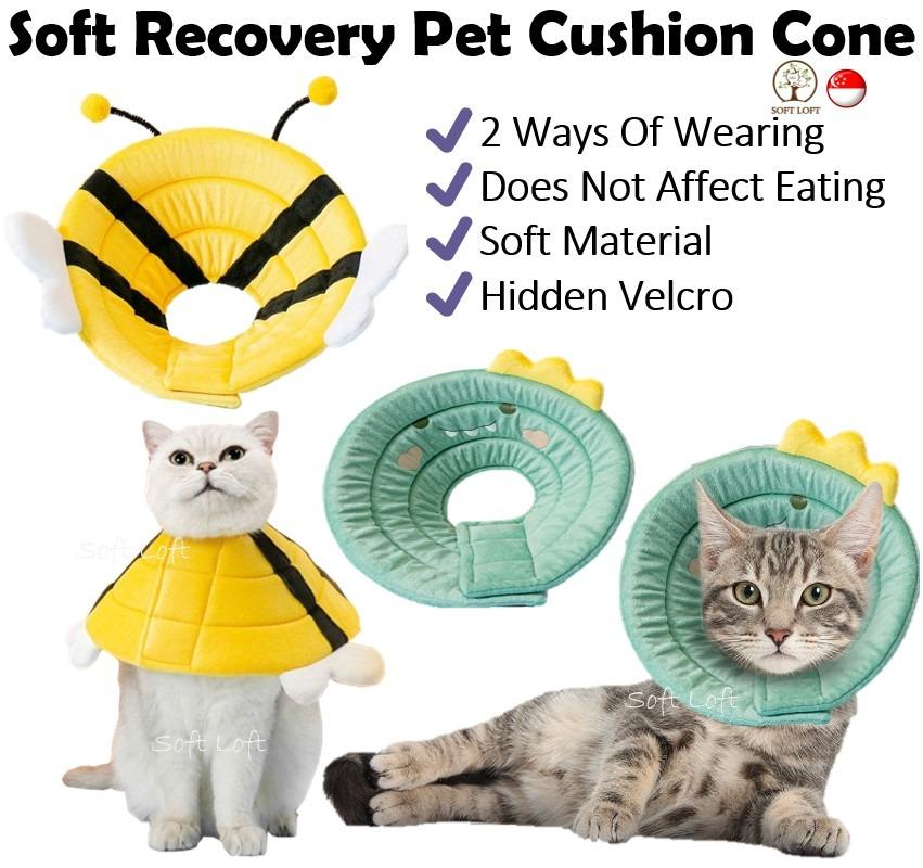 SG STOCK Pet Collar Dog Cat Soft Cushion Collar Surgery Soft Cone Pet Elizabethan Collar Adjustable Recovery E Collar