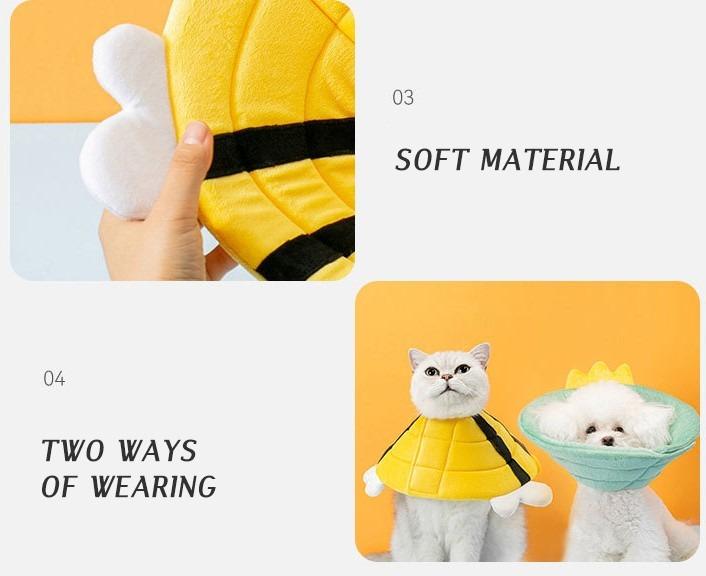 [SG STOCK] Pet Collar Dog Cat Soft Cushion Collar Surgery Soft Cone Pet