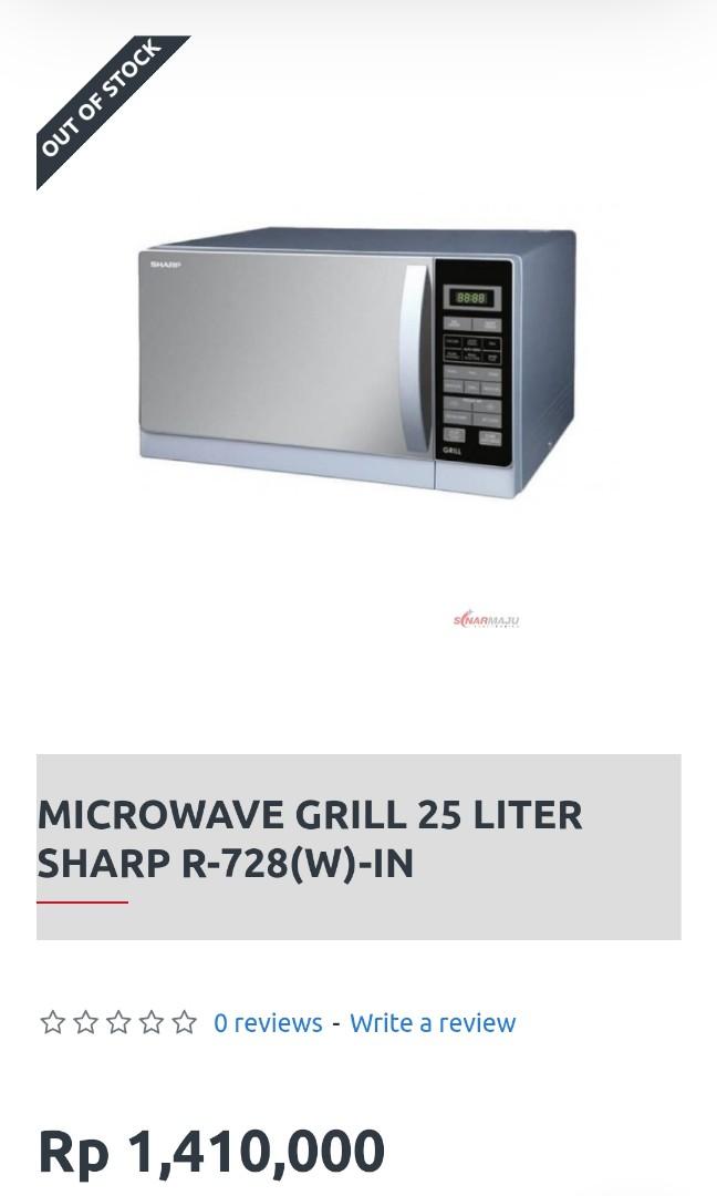 Sharp compact grill microwave oven r728, Kitchen & Appliances di Carousell