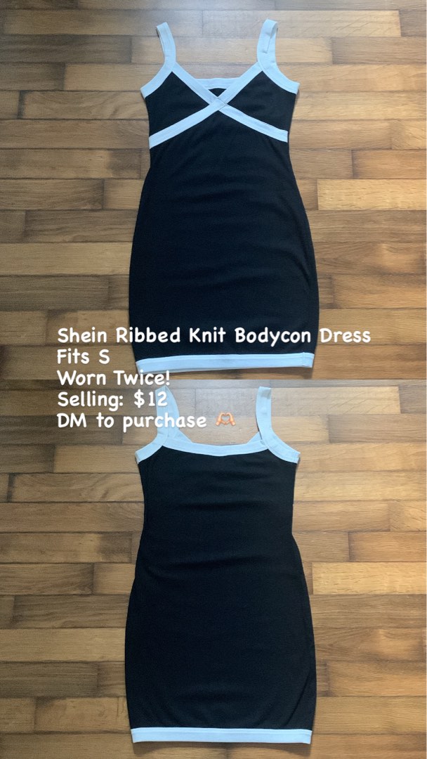 SHEIN Ribbed Knit Bodycon Dress