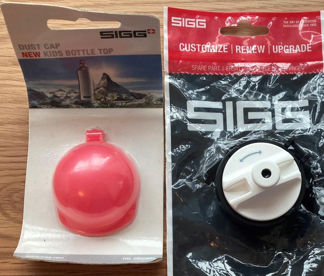 SIGG kids KBT top base water bottle mouthpiece + 2x dust cap ***NEW