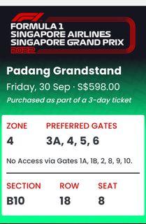 Singapore Grand Prix 2022 tickets