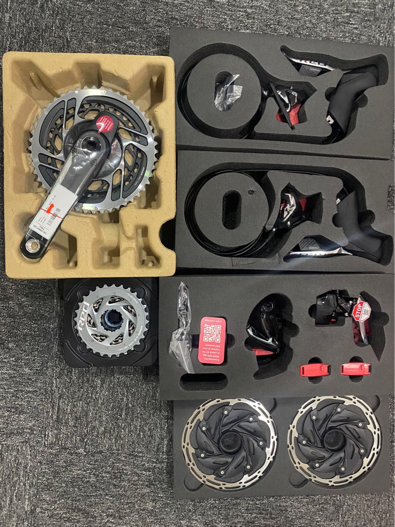 Sram Kit powermeter red axs d1 dm,avec plateau, alu,gris, 52/39d., 12v
