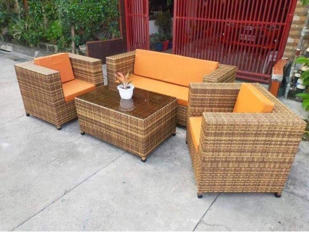 Synthetic Rattan Sala set. All weather furniture, Furniture & Home
