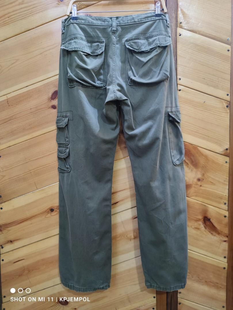 Sz 32 Authentic Wrangler Cargo Pants OG (hijau askar), Men's Fashion ...