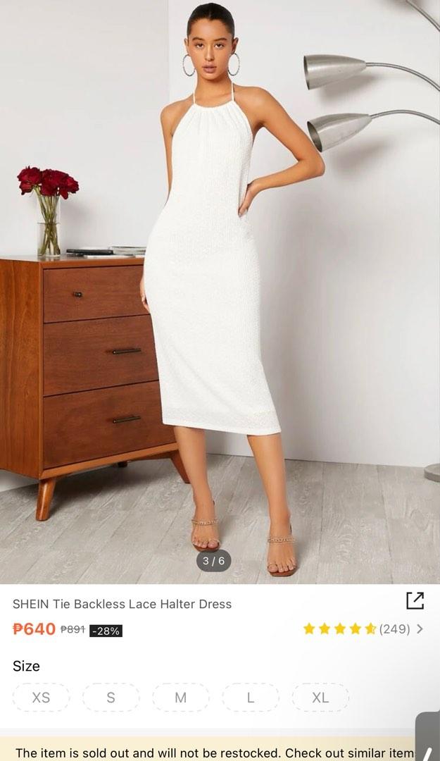 Shein Tie backless halter (long) dress (Category: Dresses) located in Quezon City. Submitted by cupcak8 (Listing ID 1186292699, Image 2). Description: Size s Shein Perfect for cover up Long halter dress.