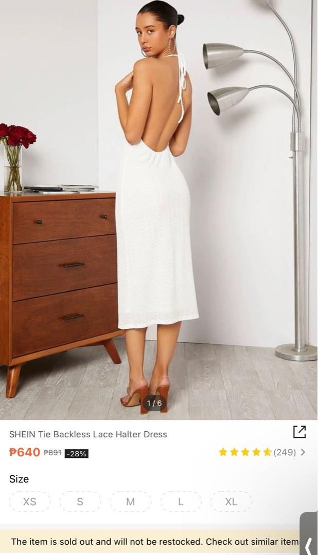 Shein Tie backless halter (long) dress (Category: Dresses) located in Quezon City. Submitted by cupcak8 (Listing ID 1186292699, Image 3). Description: Size s Shein Perfect for cover up Long halter dress.