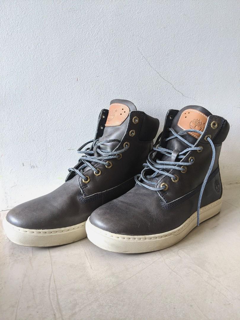 blue and brown timberland boots