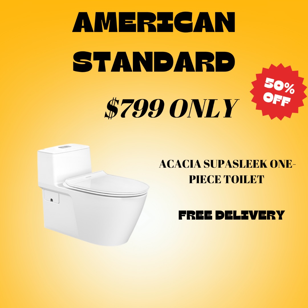 TOILET BOWL AMERICAN STANDARD ACACIA, Furniture & Home Living, Bathroom