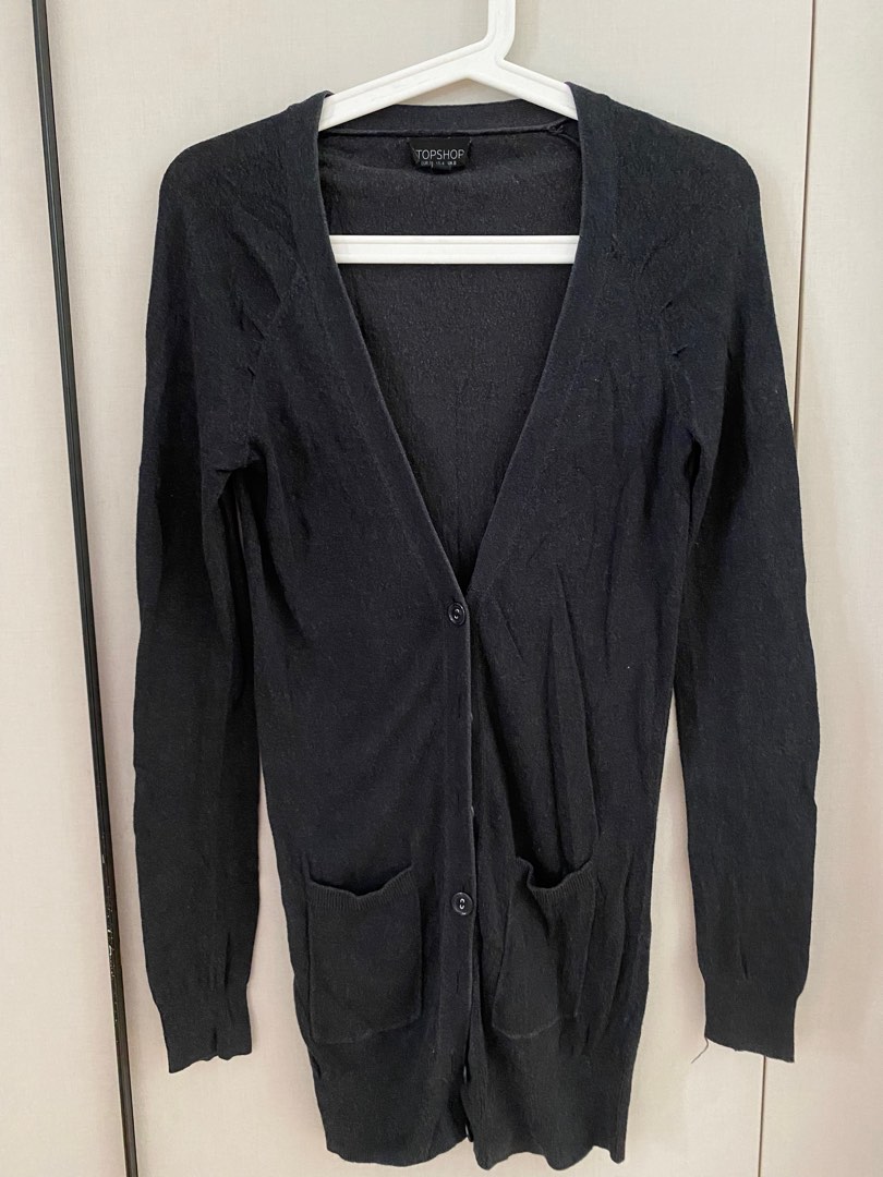 Topshop Grey Long Cardigan Women s Fashion Coats Jackets and
