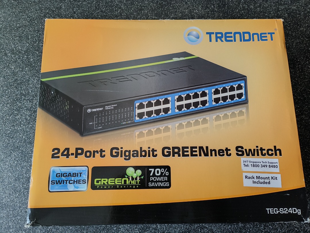 Trendnet 24-Port Gigabit GreenNet Switch, Computers & Tech, Office ...