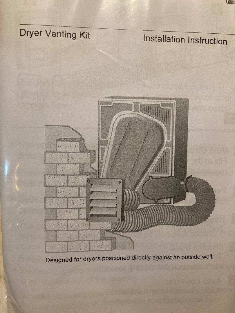 Tumble Dryer venting kit, TV & Home Appliances, Washing Machines and