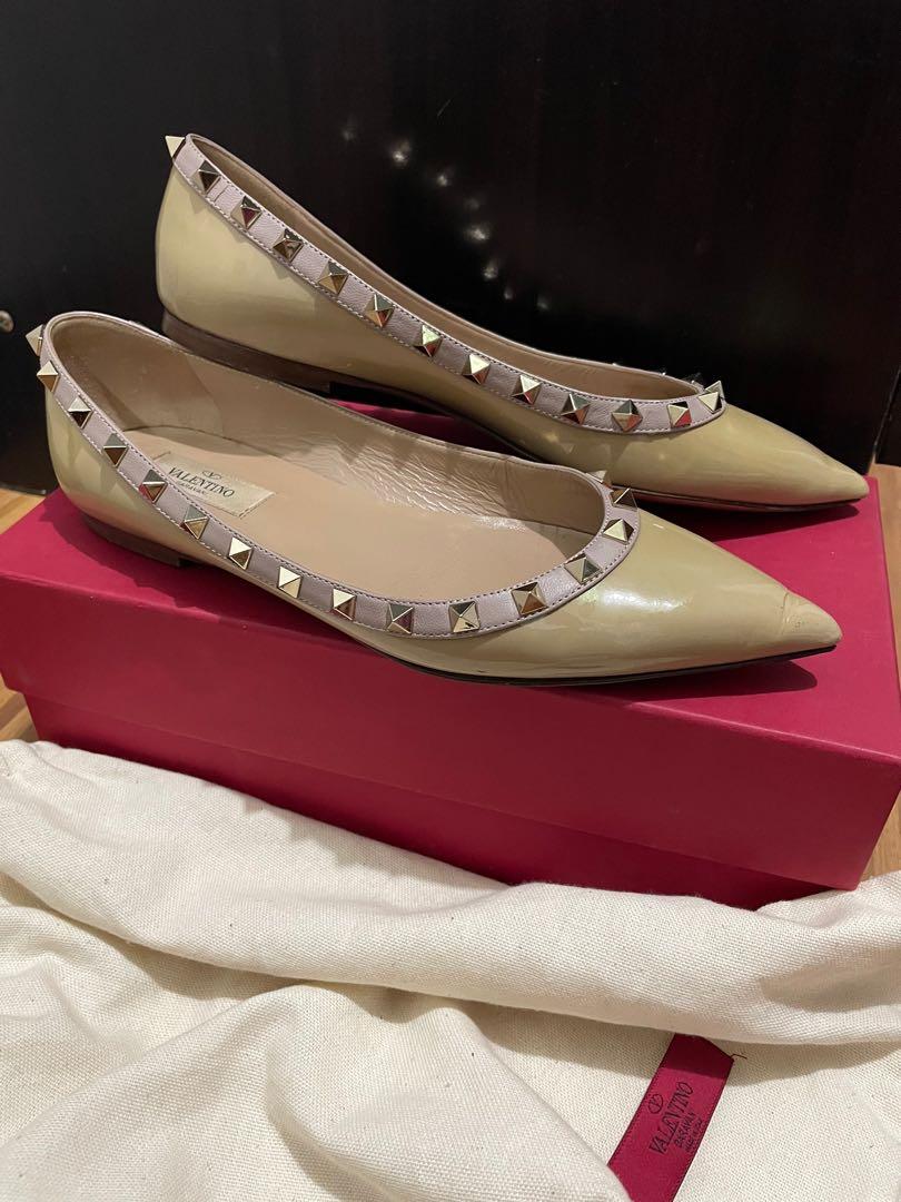 Valentino rockstud ballerina poudre online