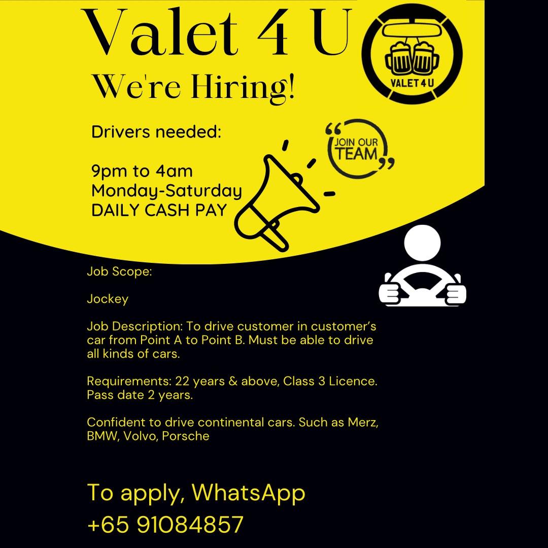 Valet Drivers, Jobs, Transport & Delivery on Carousell