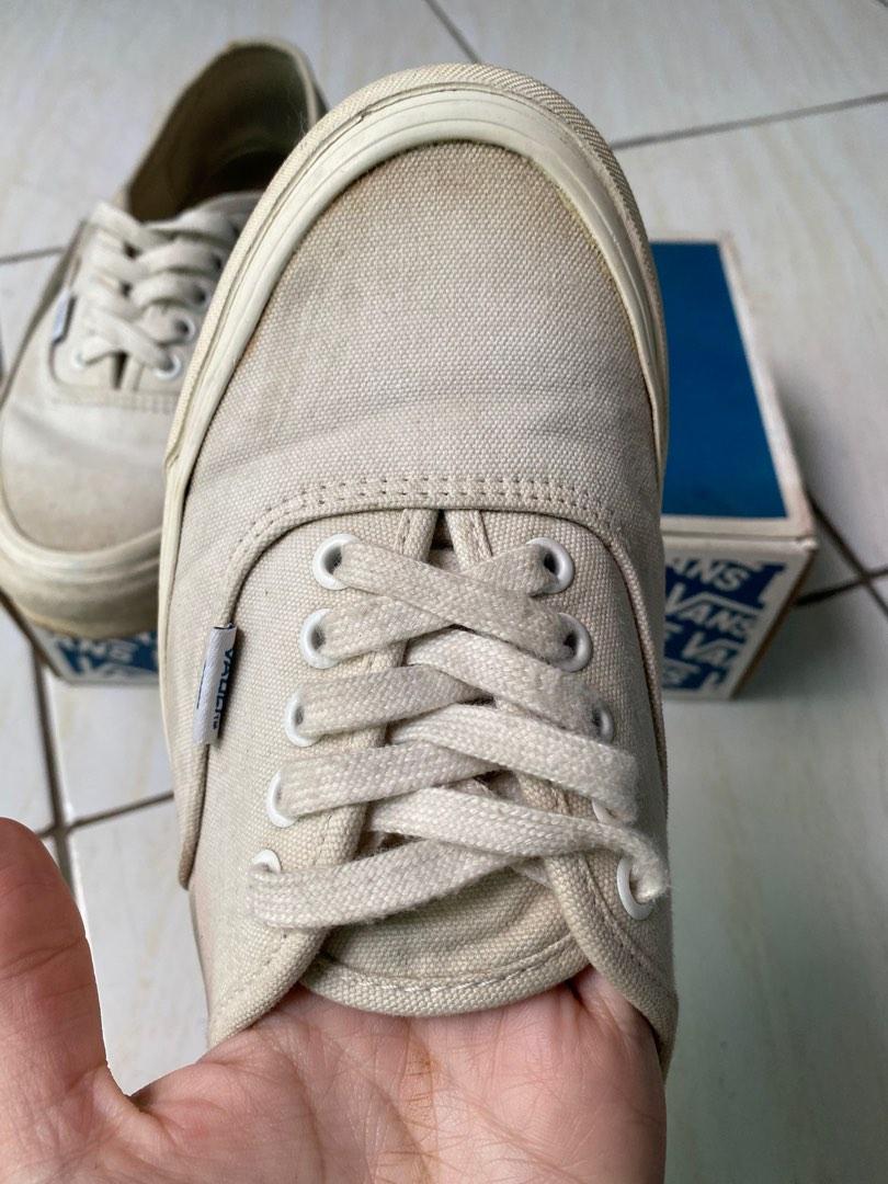 Vans OG Authentic LX Broken White Original, Fesyen Pria, Sepatu