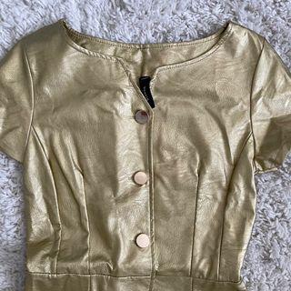 Venti6 Gold Midi Cocktail Dress BRAND NEW WITH TAG