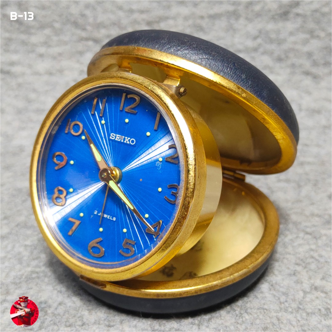 Vintage Seiko Mechanical Travel Alarm Clock, Furniture & Home Living