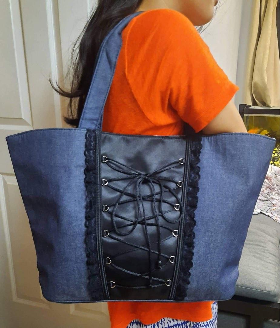 Victoria secret denim best sale tote bag