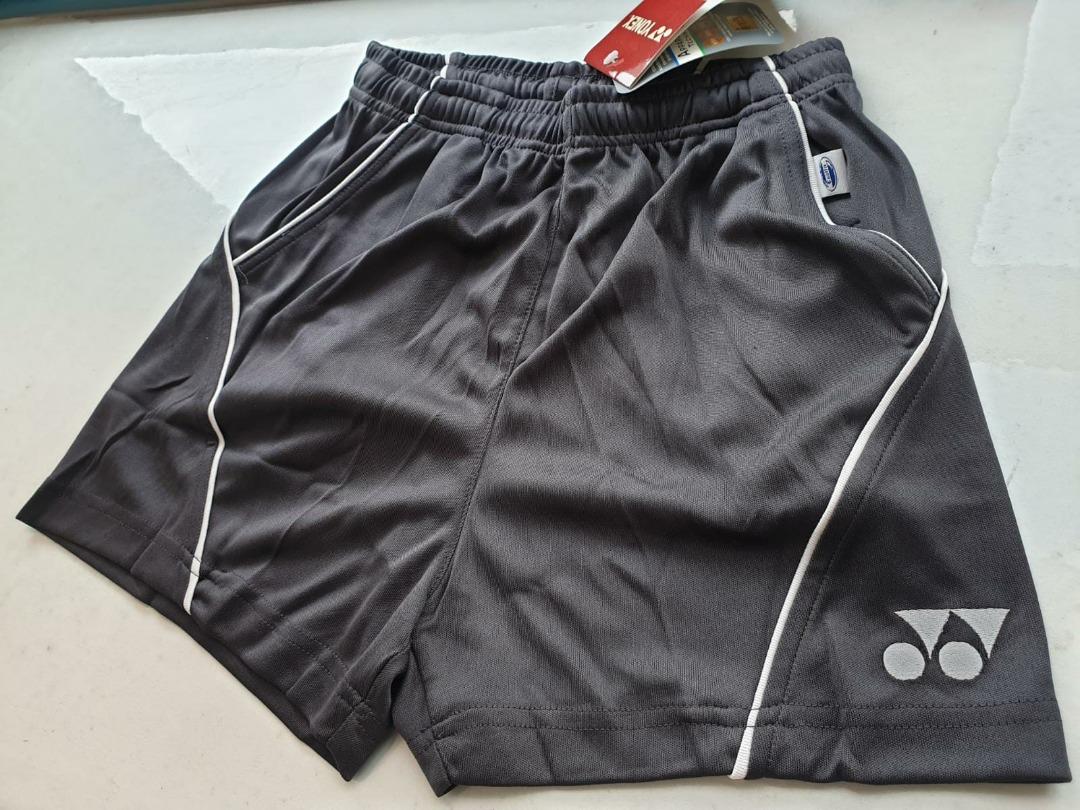 Yonex men s classic badminton shorts black grey