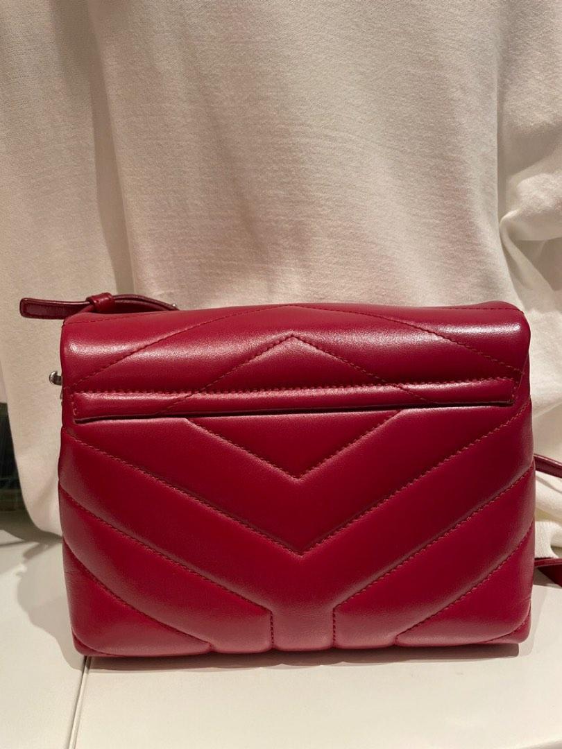 YSL Saint Laurent Toy Loulou Red black mini , Luxury, Bags & Wallets on