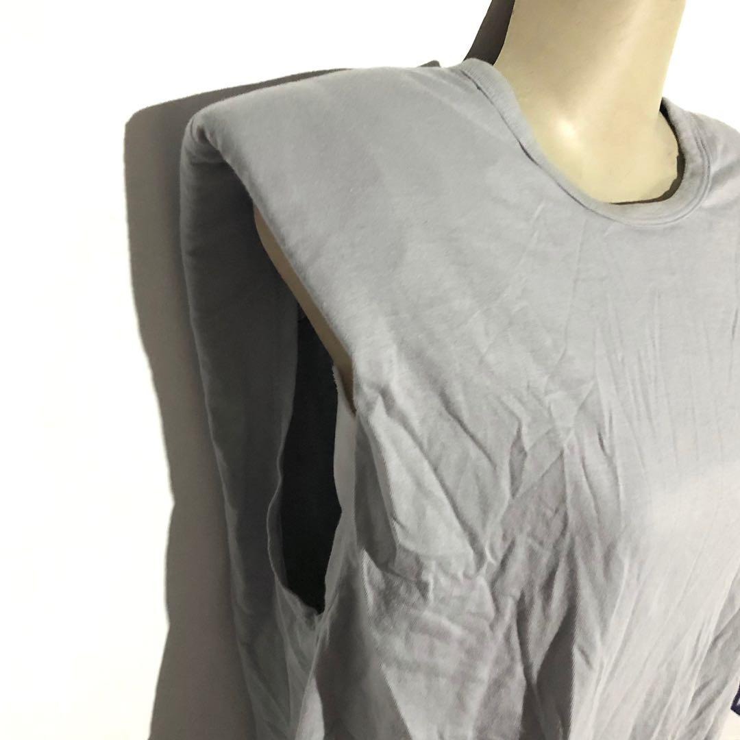 Woman Muscle Sleeeveless Tshirt Shoulder pads Round neck Tops Tees Fashion summer T-Shirts