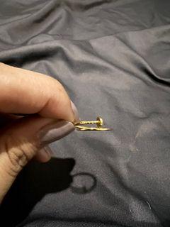18k Hardware Nail Ring