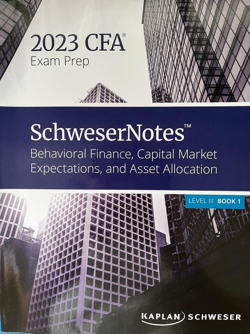 2023 CFA Level 3 Kaplan Schweser Notes, Hobbies & Toys, Books