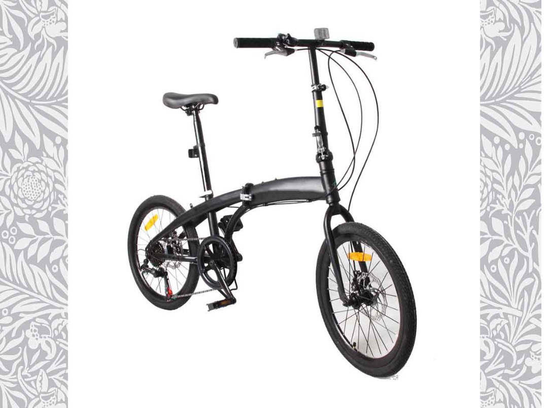 20 Inch 7 Speed Foldable bike Aluminium Frame Shimano Gear [Black