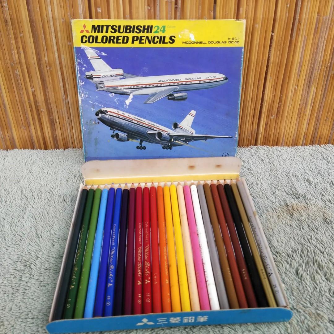 24 Mitsubishi Colored Pencils, Hobbies & Toys, Stationary & Craft, Art