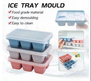 10pcs Square Ice Cube Mold Soft Silicone Ice Block Molds Lid Mould