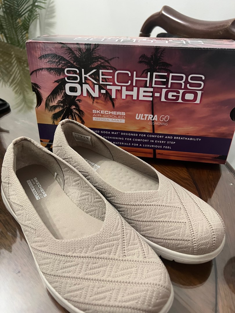 original SKECHERS on the go flex natural nude colour UK 4 US 7