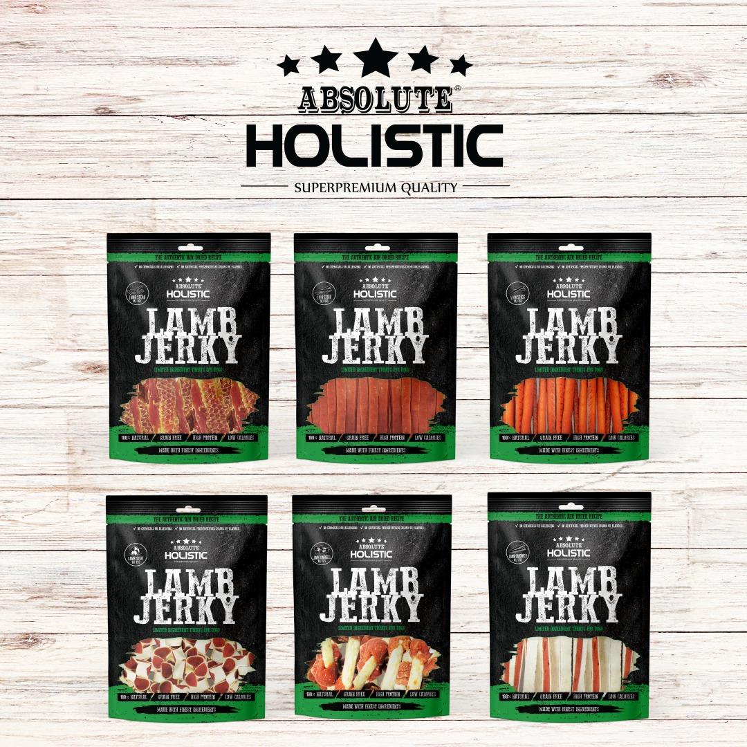 Absolute Holistic Jerky Pork, Cod Fish, Duck, Salmon, Venison, Lamb