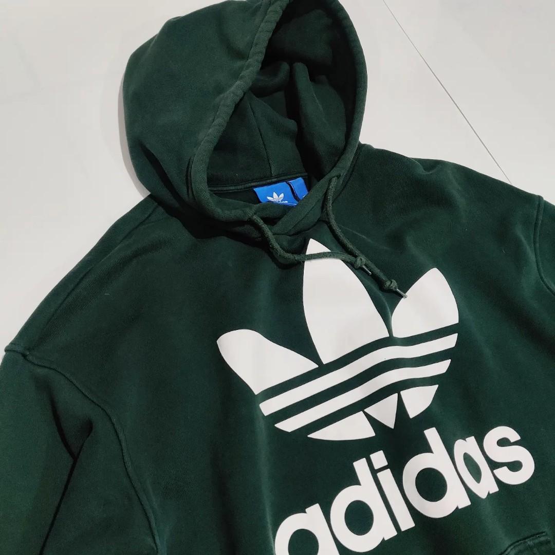 Emerald green adidas hoodie Clearance